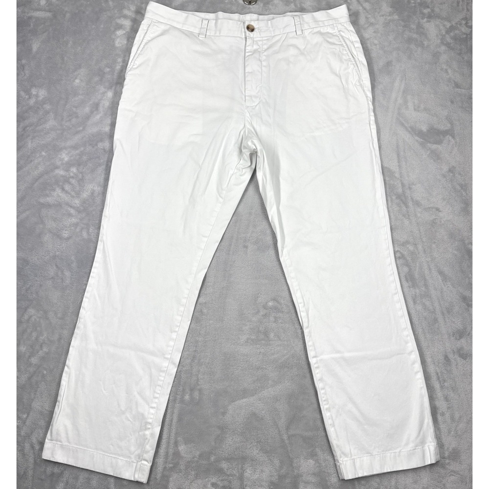 VINEYARD VINES Breaker Pant Chino Men 38x30 White Stretch Cotton 1P1291